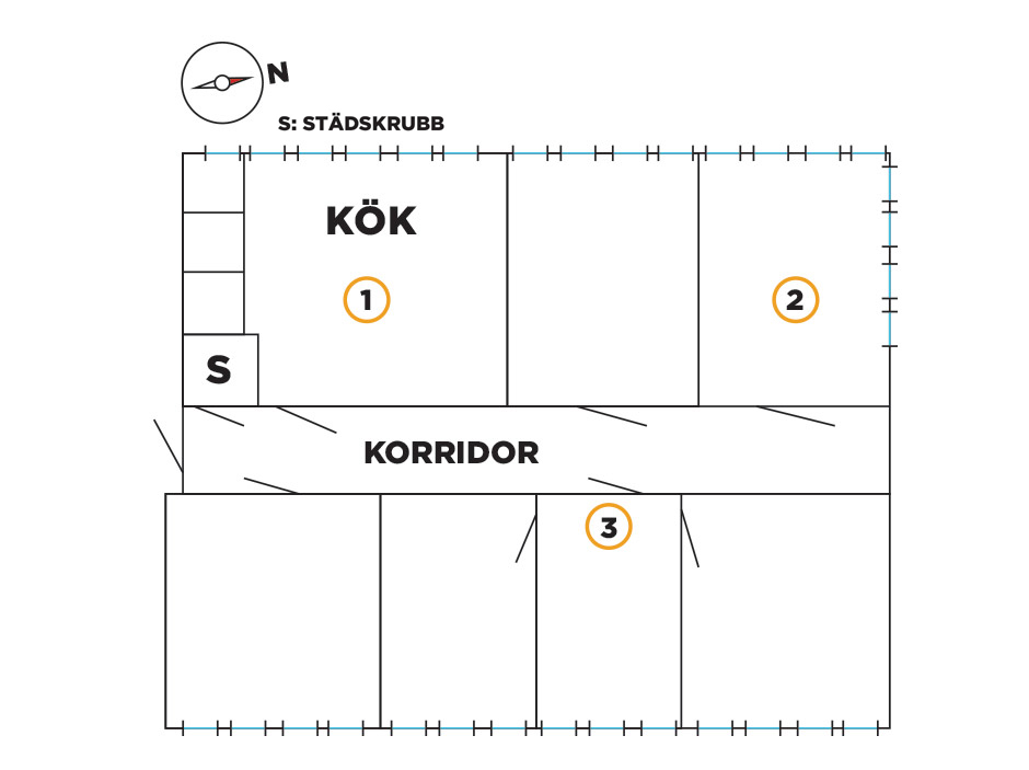 planlösning på kontorslokal